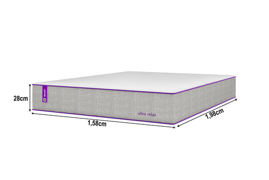 Colchão Queen Espuma Soft 158x198x28 ULTRA RELAX Smartz