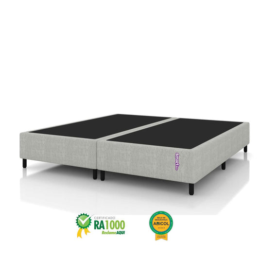 Cama Box Cayambe Bege King 203x193x25 cm Smartz