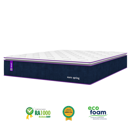Colchão King Molas Ensacadas D28 Pillow 193x203x28 EUROSPRING Smartz