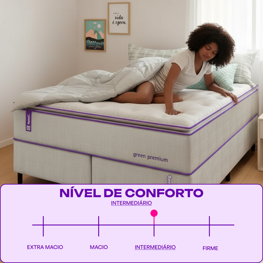 Colchão Queen Molas Ensacadas D33 158x198x33 GREEN PREMIUM