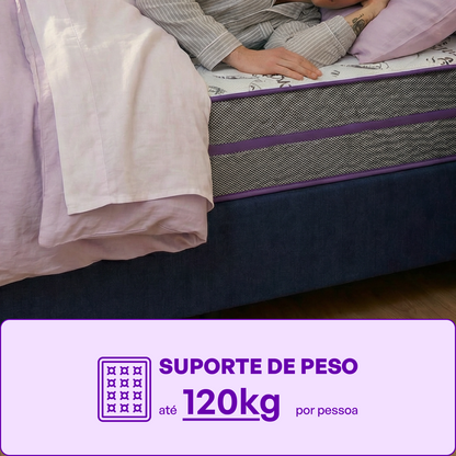 Cama Box Solteirão Design Moderno 108x198x25 Jacquard Azul Smartz