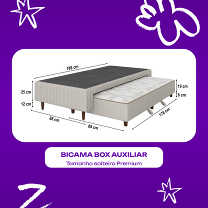 Bicama Box Auxiliar Premium 88x188x25 SmartZzz