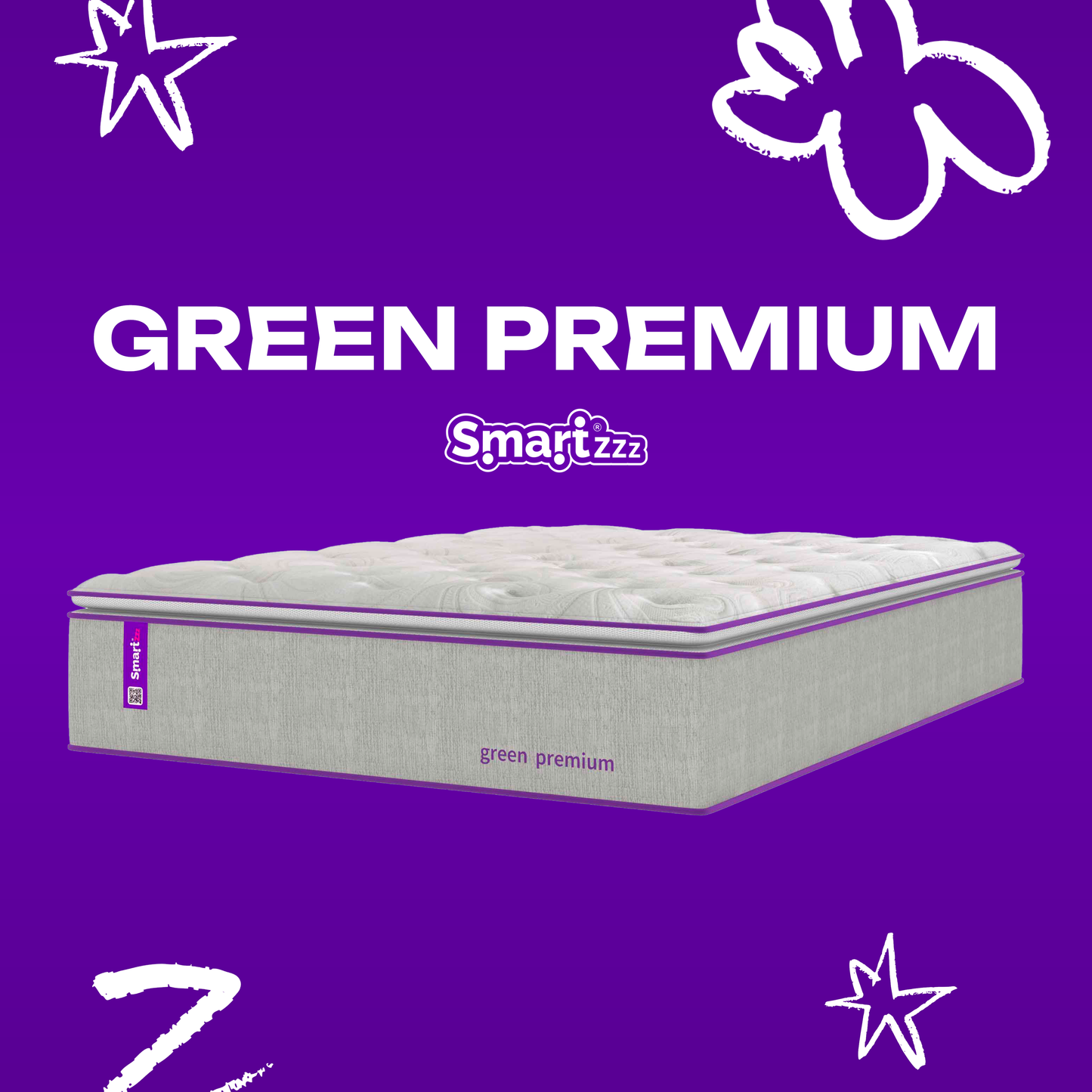 Colchão Casal Molas Ensacadas D33 138x188x33 Green Premium SmartZzz