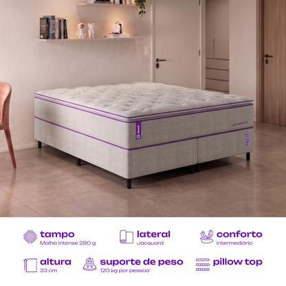 Colchão King Molas Ensacadas D33 193x203x33 Green Premium SmartZzz