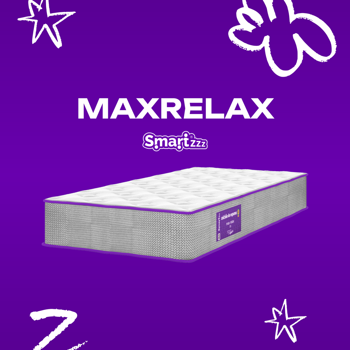 Colchão Solteiro D33 Ortopédico Pillow Flat 88x188x24 Max Relax SmartZzz By Plumatex