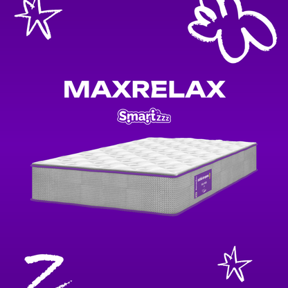 Colchão Solteirão D33 Suporte Firme 108x198x24 Max Relax SmartZzz By Plumatex