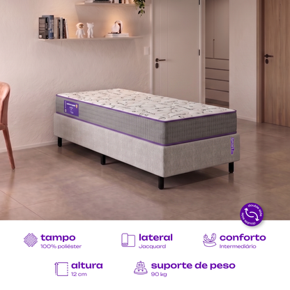 Colchão Solteiro D33 78x188x12 Acction SmartZzz