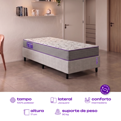 Colchão Solteiro D33 78x188x17 Acction SmartZzz