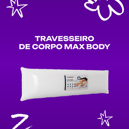 Travesseiro de Corpo Max Body Alpino 142x35x17 Plumatex
