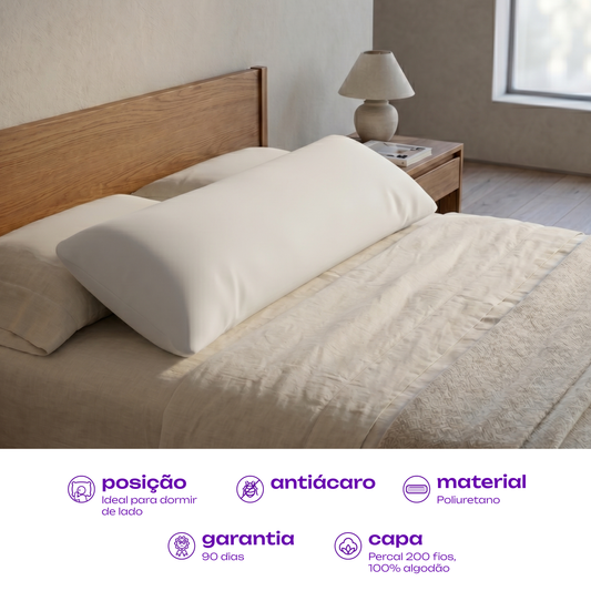 Travesseiro de Corpo Max Body Alpino 142x35x17 Plumatex