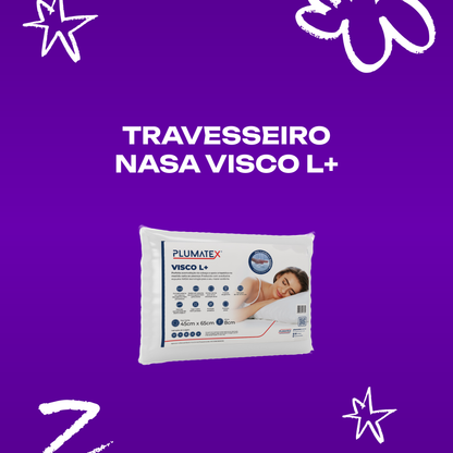 Travesseiro Visco NASA L+ 45x65x8 Plumatex