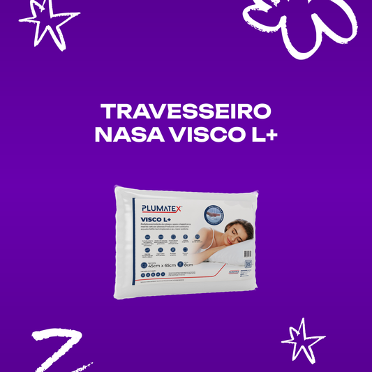 Travesseiro Visco NASA L+ 45x65x8 Plumatex