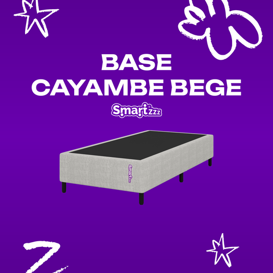 Cama Box Solteiro Bege 88x188x25 Jacquard Cayambe SmartZzz