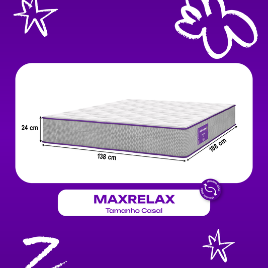 Colchão Casal Ortopédico D33 138x188x24 Max Relax SmartZzz