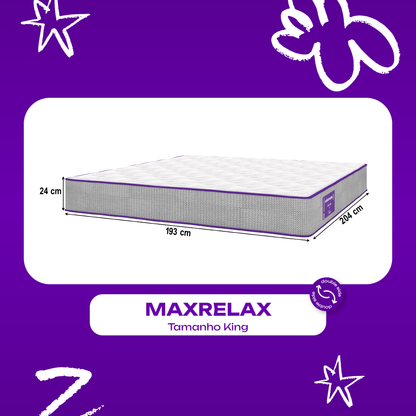 Colchão King D33 Ortopédico Pillow Flat 193x203x24 Max Relax SmartZzz By Plumatex