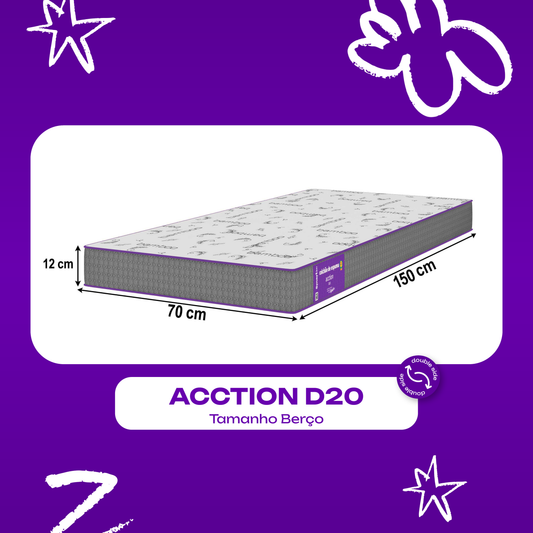 Colchão Berço D20 70x150x12 Acction SmartZzz