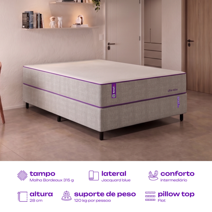 Colchão Casal Espuma Soft Gel D28+D25 138x188x28 Ultra Relax SmartZzz