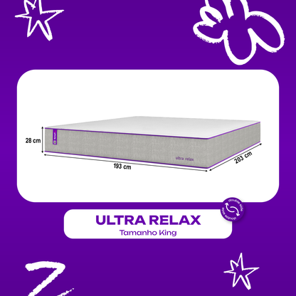 Colchão Queen Espuma Soft Gel 158x198x28 Ultra Relax SmartZzz
