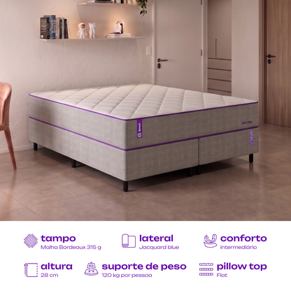Colchão Queen Espuma Soft Gel 158x198x28 Ultra Relax SmartZzz
