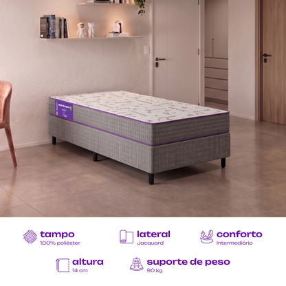 Colchão Solteiro Acction D28 78x188x14 Smartz