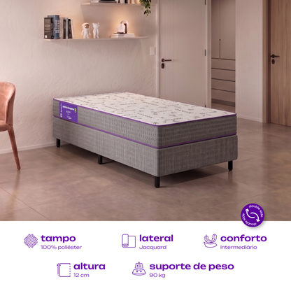 Colchão Solteiro D28 88x188x12 Acction SmartZzz