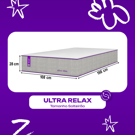 Colchão Solteirão Espuma Soft Gel 108x198x28 Ultra Relax SmartZzz