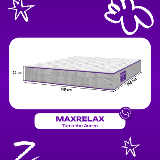 Colchão Queen D33 Ortopédico 158x198x24 Max Relax SmartZzz
