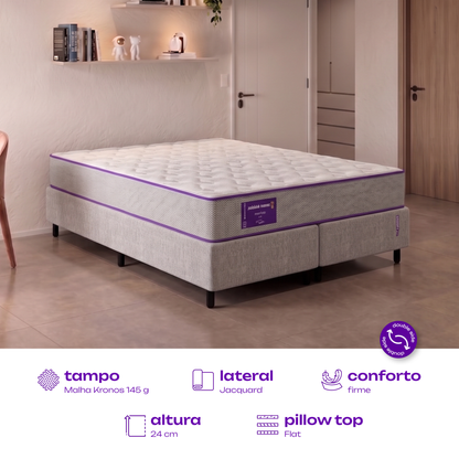 Colchão Queen D33 Ortopédico 158x198x24 Max Relax SmartZzz By Plumatex