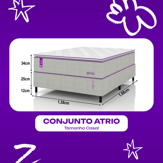 Cama Box Casal com Colchão 138x188 Ultra Relax SmartZzz