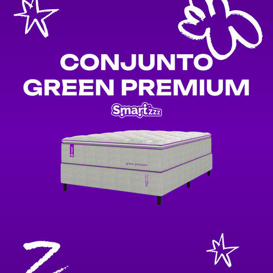 Cama Box Casal com Colchão Molas Ensacadas 138x188 Green Premium SmartZzz