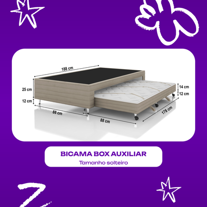 Bicama Box Auxiliar Standard 88x188x25 Plumatex