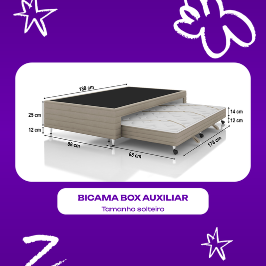 Bicama Box Auxiliar Standard 88x188x25 Plumatex