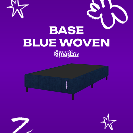 Cama Box Solteirão Design Moderno 108x198x25 Jacquard Azul Smartz