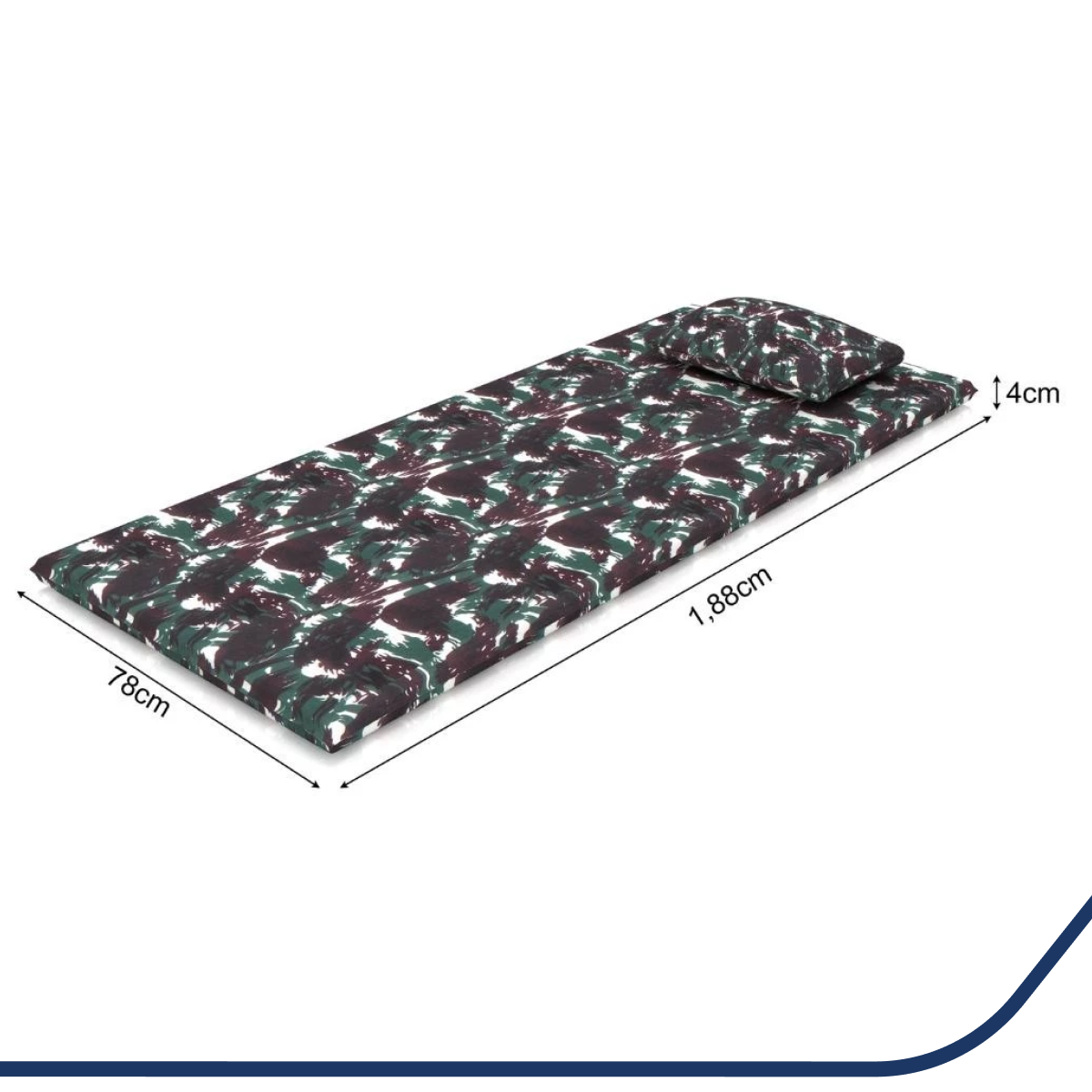 Colchonete Solteiro Camping Com Travesseiro 78x188 Plumatex