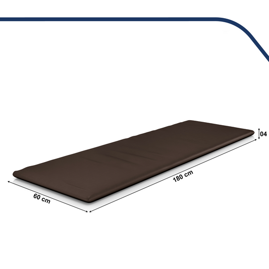 Colchonete para Exercícios 180x60x4 Academia Marrom Plumatex