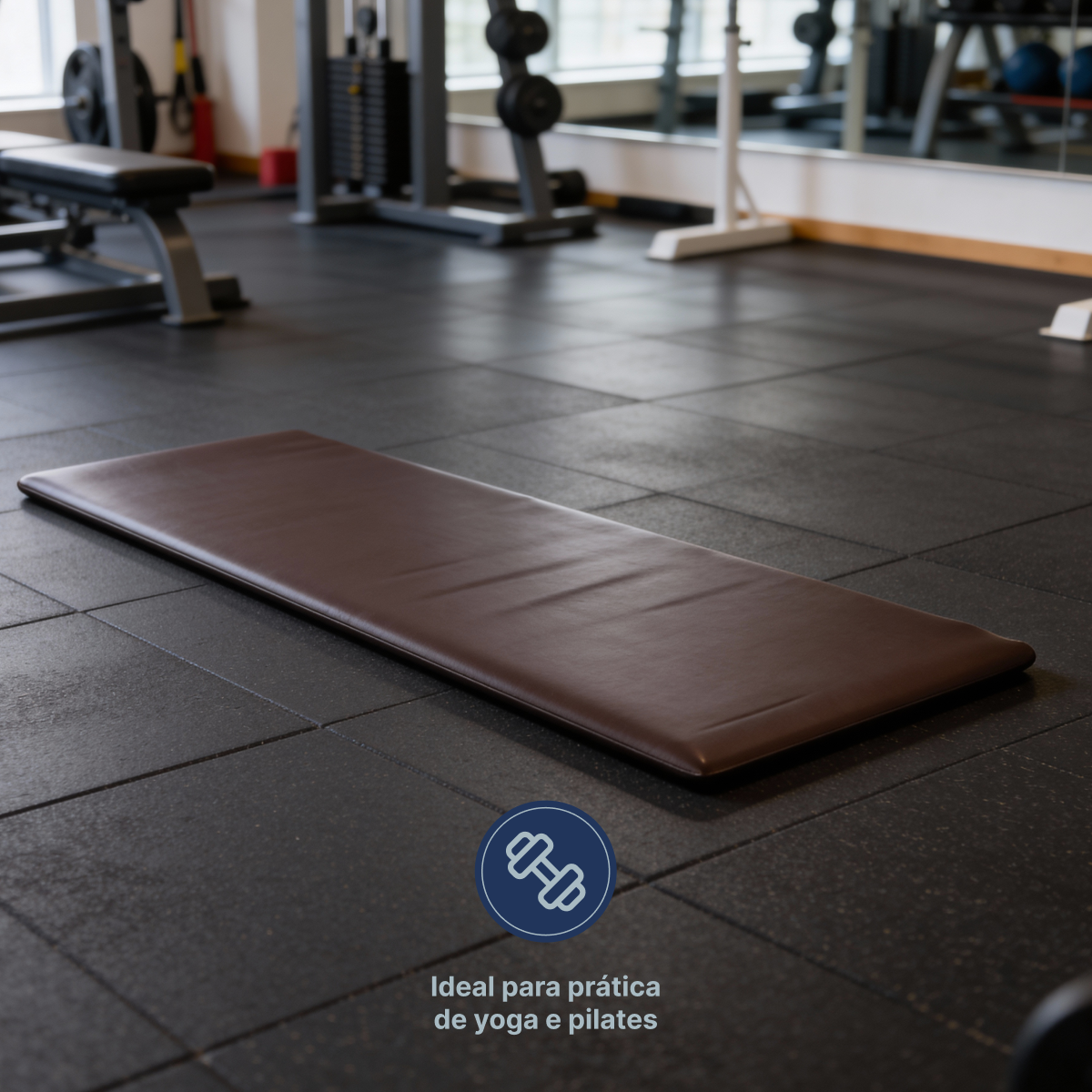 Colchonete Para Exercícios 90x45x4 Academia Marrom Plumatex