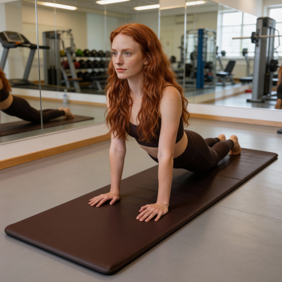 Colchonete Para Exercícios 90x45x4 Academia Marrom Plumatex