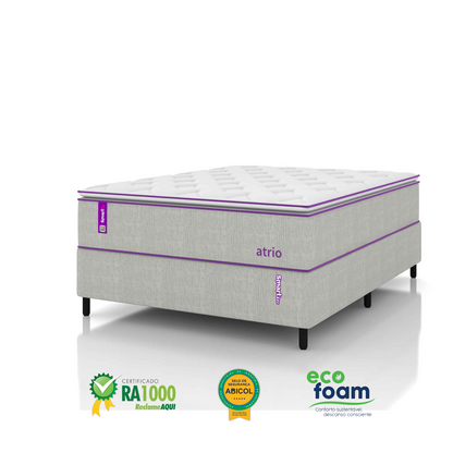 Cama Box Casal Com Colchão D26/D28 138x188 ATRIO Smartz
