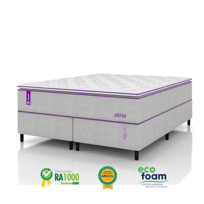 Cama Box  Queen com Colchão D26/D28 158x198 ATRIO Smartz