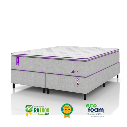 Cama Box  Queen com Colchão D26/D28 158x198 ATRIO Smartz