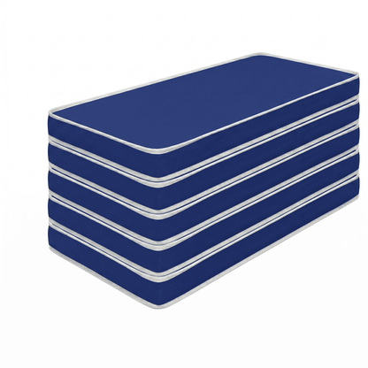 Kit 5 Colchões hospitalar D28 78x188x14 azul Plumatex