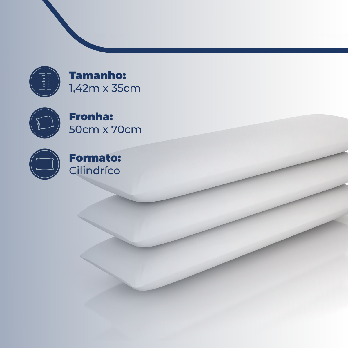 Travesseiro de Corpo Max Body Alpino 142x35x17 Plumatex
