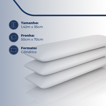 Travesseiro de Corpo Max Body Alpino 142x35x17 Plumatex