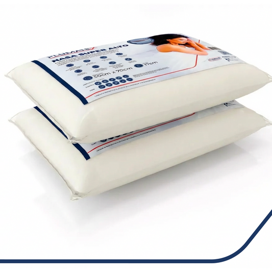 Kit 2 Travesseiros Nasa Viscoelástico Super Alto 50x70x17