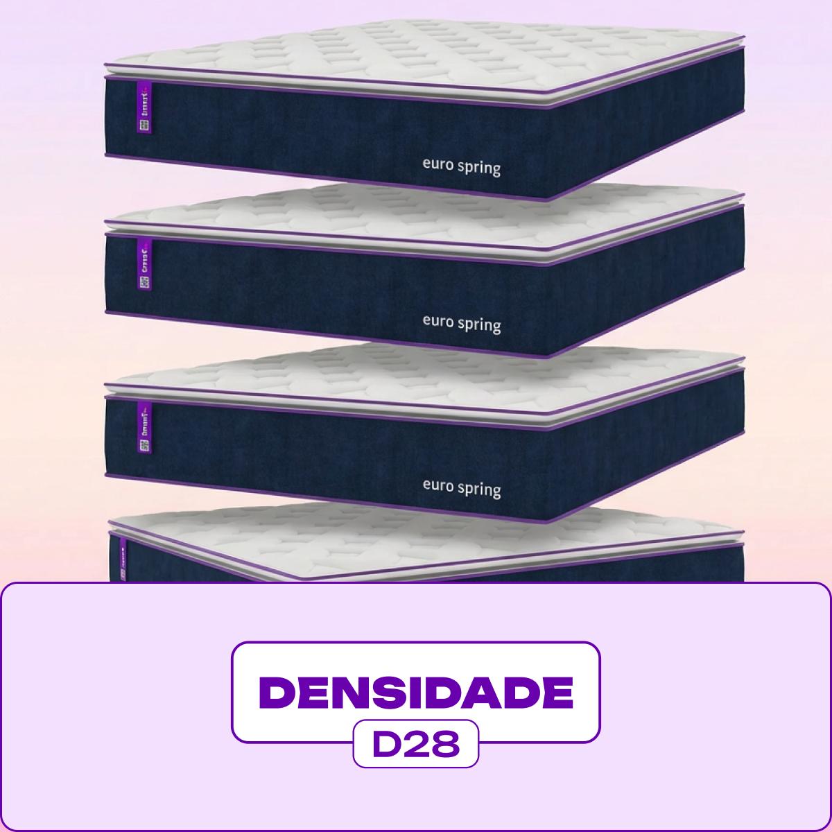 Cama Box Solteirão C/ Colchão Molas + D28 108x198 EUROSPRING