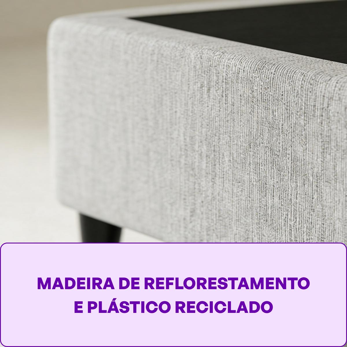 Cama Box Jaquard Cayambe Bege Queen 198x158x25 cm Smartz