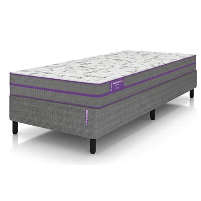 Cama Box com Colchão Solteiro Ortovip D28 Firme 78x188x55 Smartz