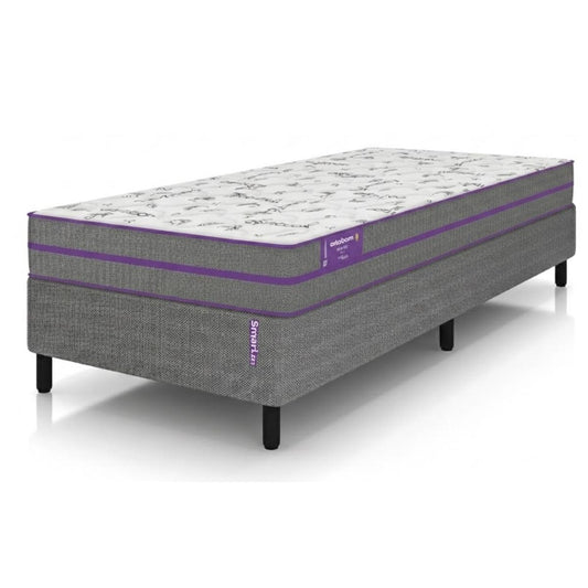 Cama Box com Colchão Solteiro Ortovip D28 Firme 78x188x55 Smartz