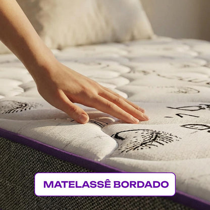 Cama Box com Colchão Solteiro D33 Acction  88x188 Smartz