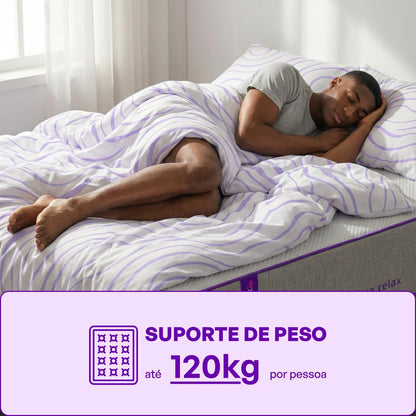 Cama Box Solteiro Com Colchão   D28+D25 88x188 Ultra Relax Smartz